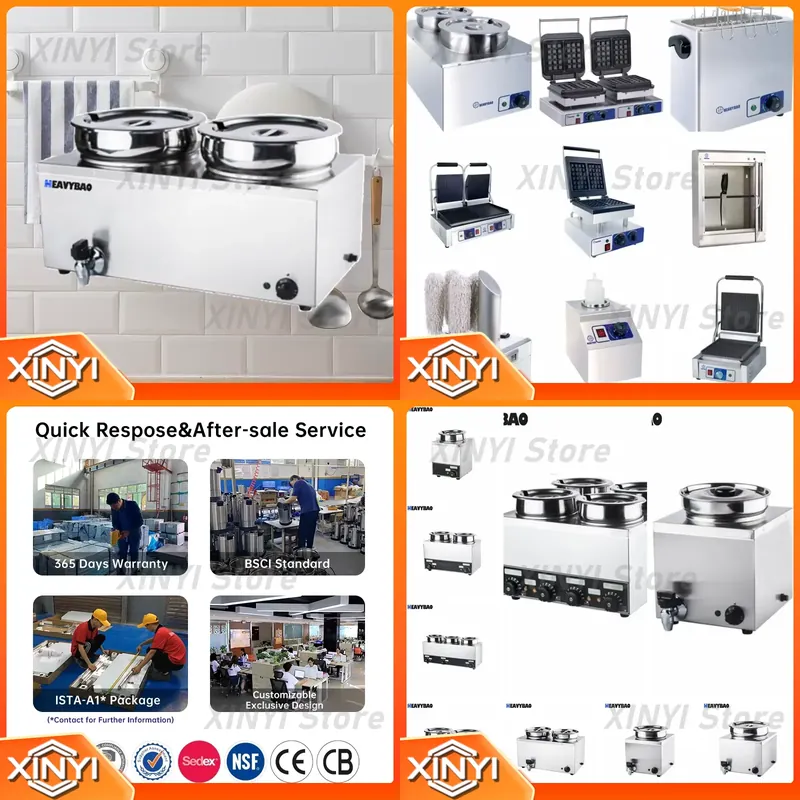 Bain Marie Food Warmer - Heavybao RVS Elektrische Bain-Marie Voedselwarmer Aanrechtmodel