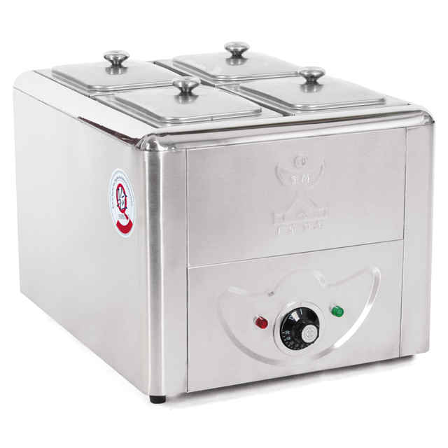 Bain Marie Food Warmer - Commerciële vitrinekast voor het warmhouden van