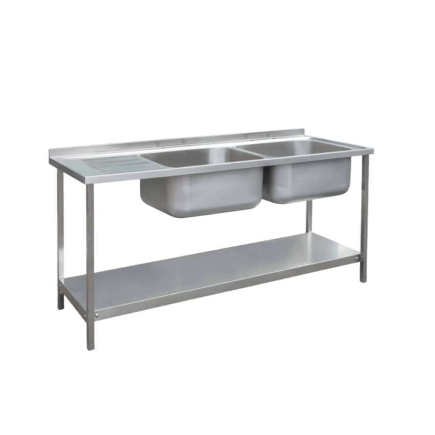 Commercial Kitchen Dishwasher - Commercieel restaurant aanrecht dubbele spoelbak roestvrij