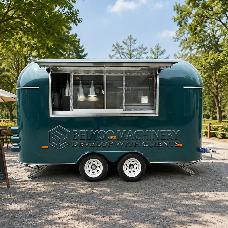 Commercial Kitchen Equipment - Belyoo Commerciële Voedseltrailer, Mobiele Keuken, Foodtruck