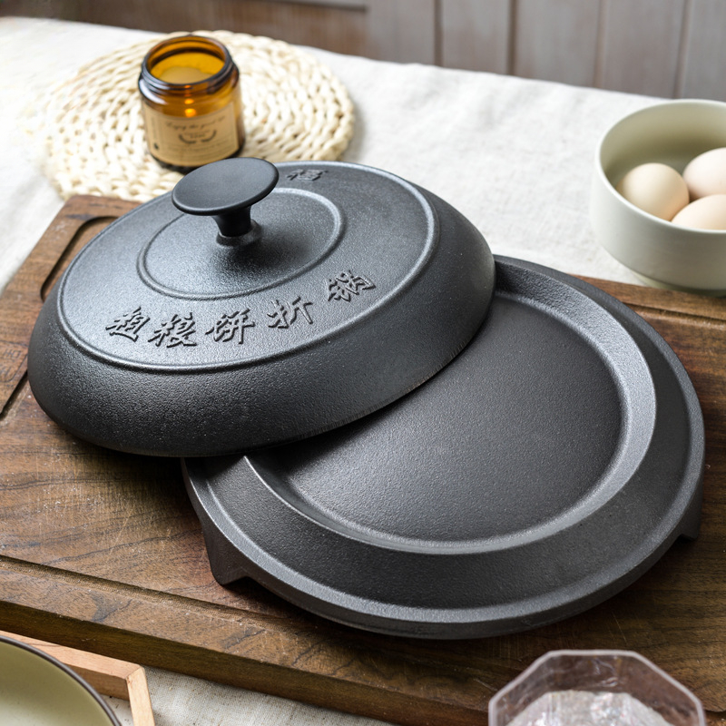 Crepe Maker Griddle - Zware authentieke gietijzeren bakplaat, antiaanbaklaag, pannenkoek,