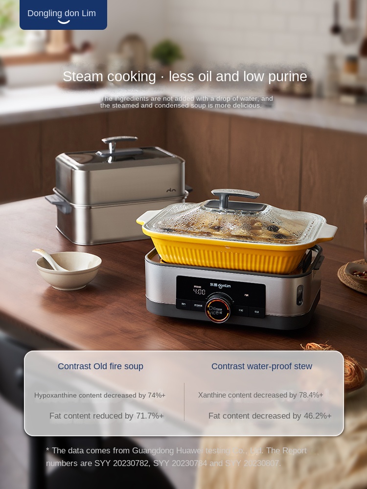 Commercial Kitchen Steamer - Donlim DL-1005 Multifunctionele Huishoudelijke Meerlaagse Roestvrijstalen