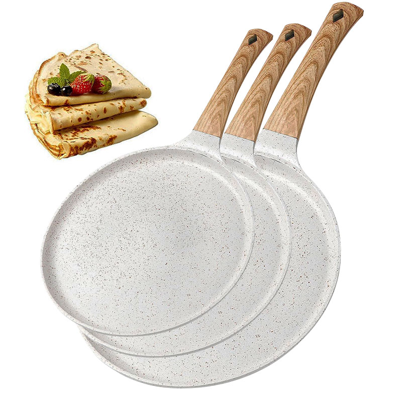 Crepe Maker Griddle - 20/24/28cm Anti-aanbak Crepe Eierpan Pizza Bakpan