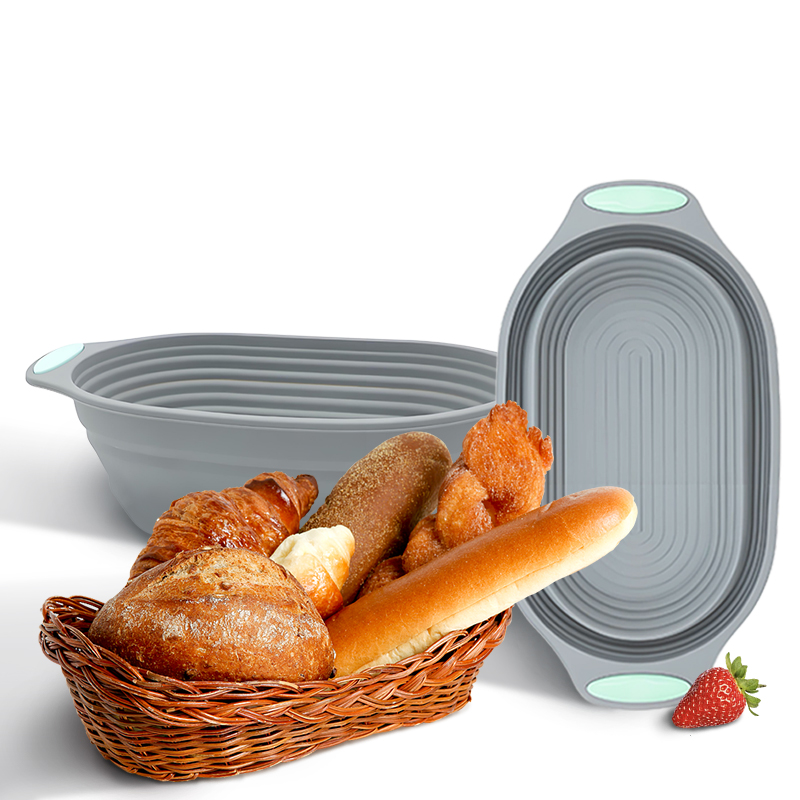 Crepe Maker Griddle - 1PC siliconen opvouwbare banneton broodrijsmand -