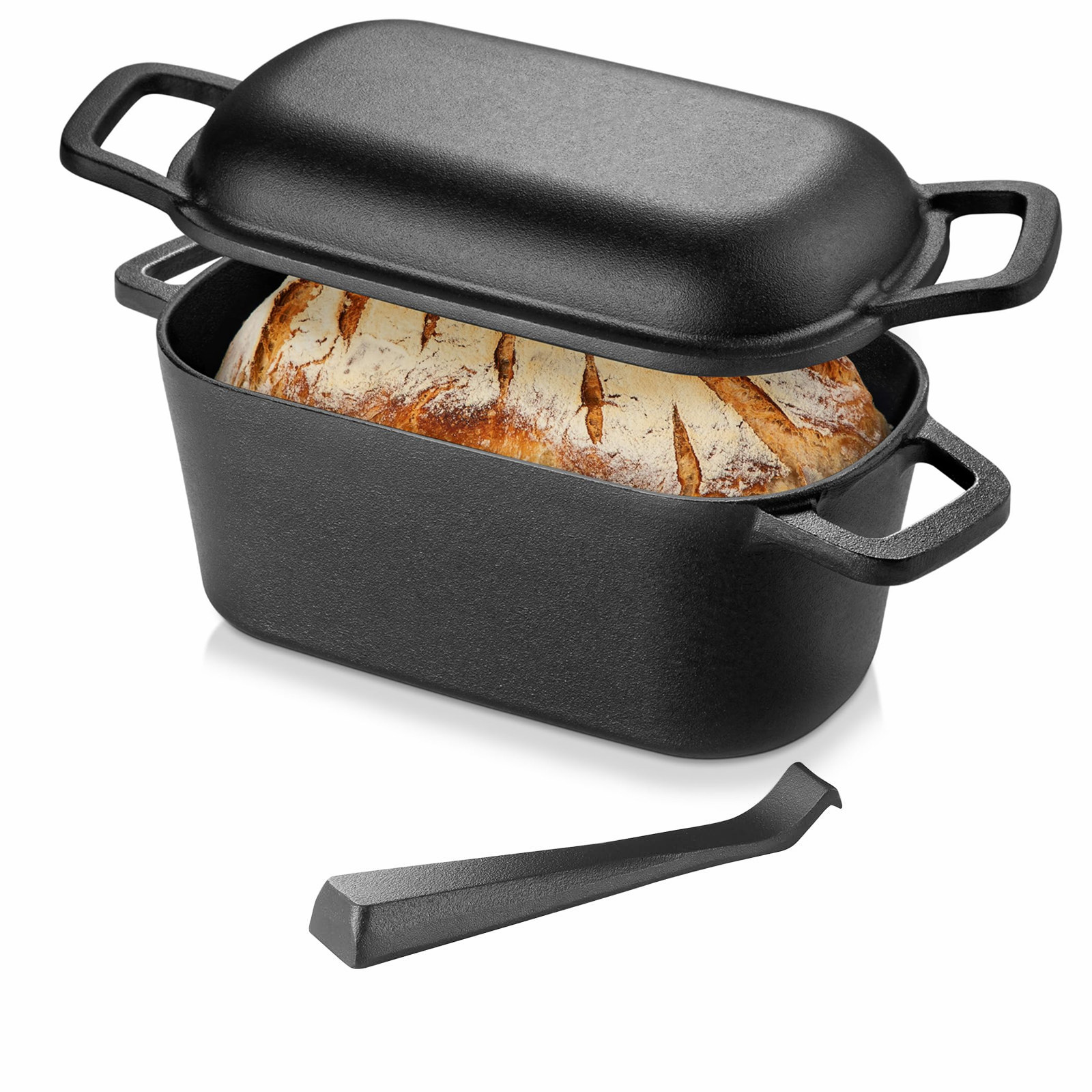 Crepe Maker Griddle - Dutch oven voor broodbakken, zuurdesembroodpan, 2-in-1
