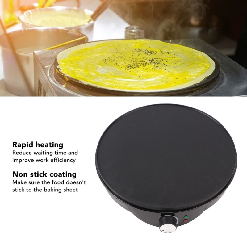 Crepe Maker Griddle - Crêpemaker Bakplaat Anti-aanbak 12 Inch Met