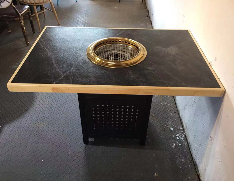 Teppanyaki Grill Table - Commerciële Japanse Yakiniku rookloze elektrische BBQ-grilltafel