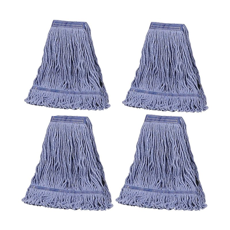 Commercial Kitchen At Home - Wasbare mopkoppen van textiel, 4-pack, heavy-duty