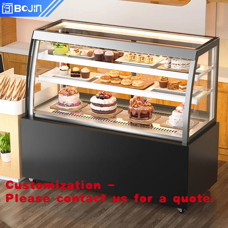 Refrigerated Display Case - custom.BoJin Commerciële gekoelde bakkerijvitrine, glazen vitrine