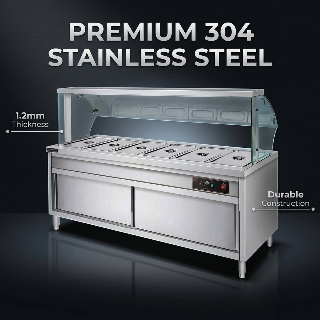 Commerciële 6-pans elektrische - Bain Marie Food Warmer recensie en prijs