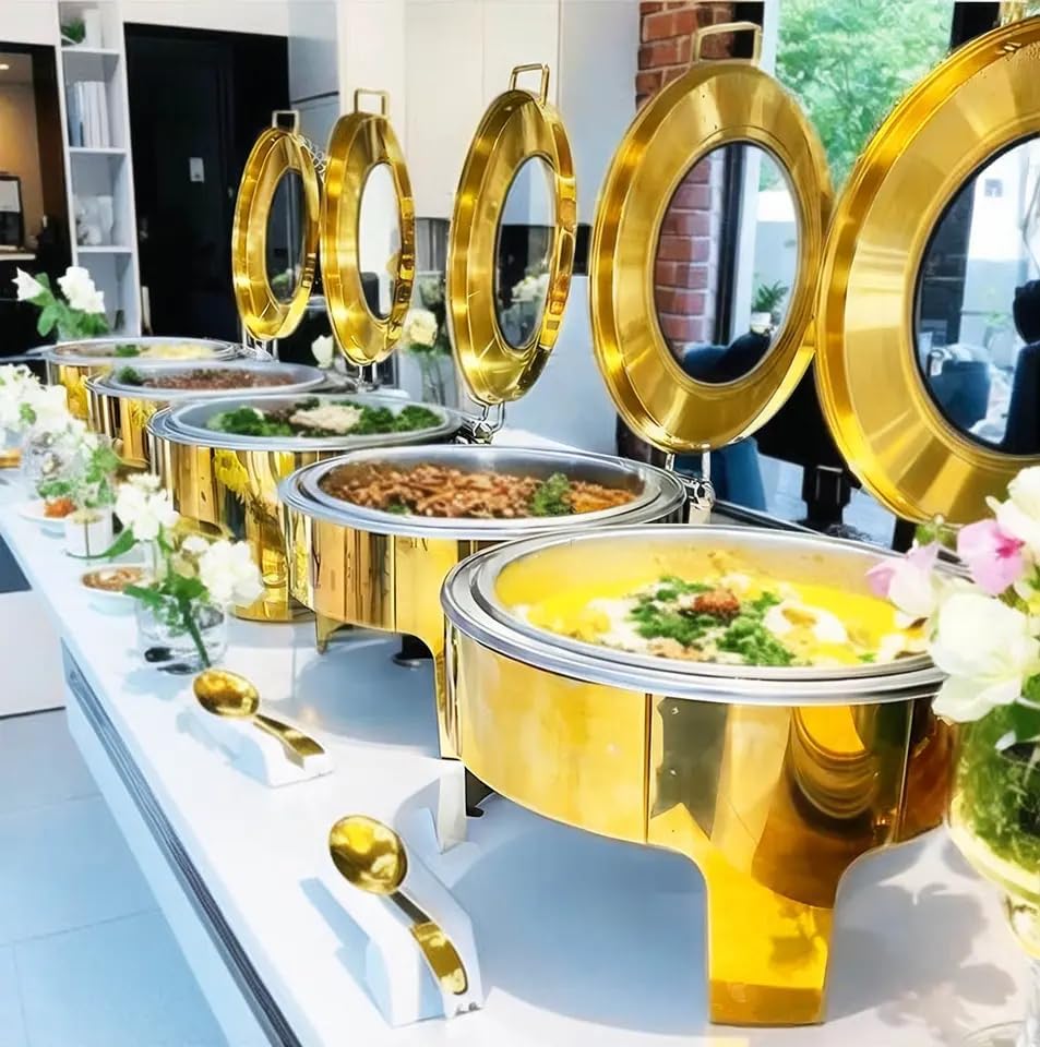 Goud 6L roestvrij staal rond g - Bain Marie Food Warmer recensie en prijs