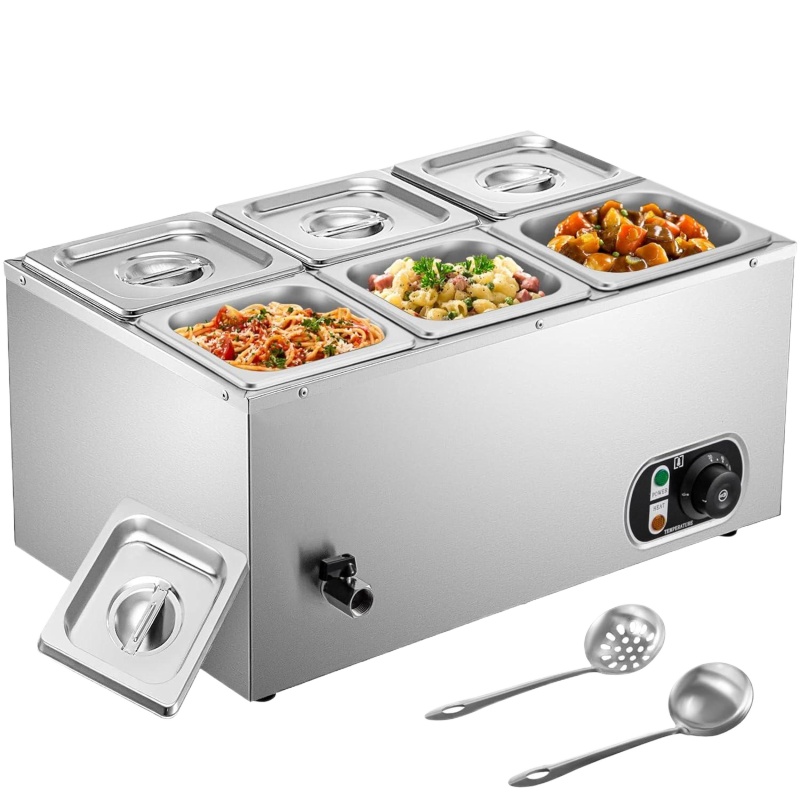 6-tanks Commerciële Bain Marie - Bain Marie Food Warmer recensie en prijs