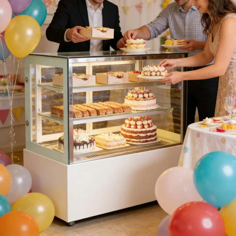 Op maat gemaakte glazen taartv - Refrigerated Display Case recensie en prijs