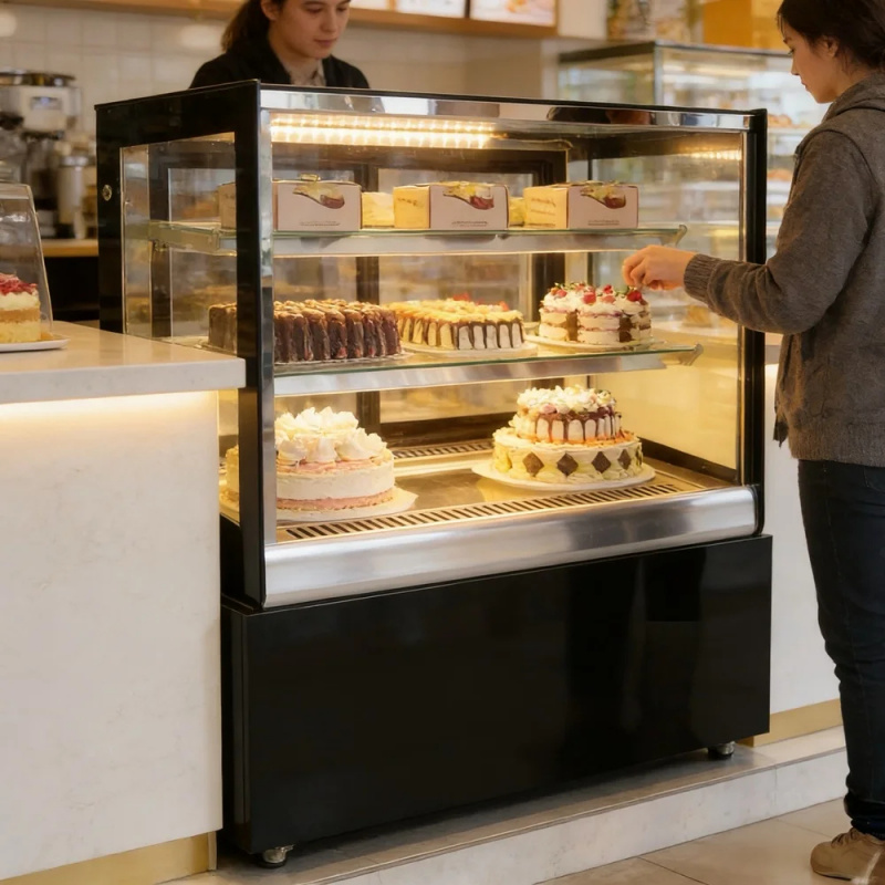Op maat gemaakte glazen taartv - Refrigerated Display Case recensie en prijs